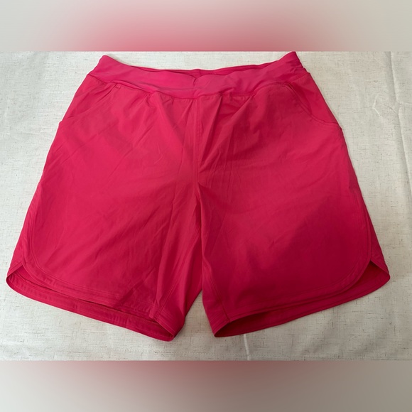 Women's Pink Athletic Shorts - Picture 2 of 8